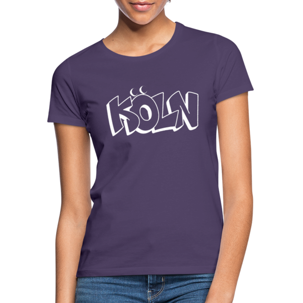 T-Shirt Ladies Köln "Graffiti" Bright Edition - dark purple