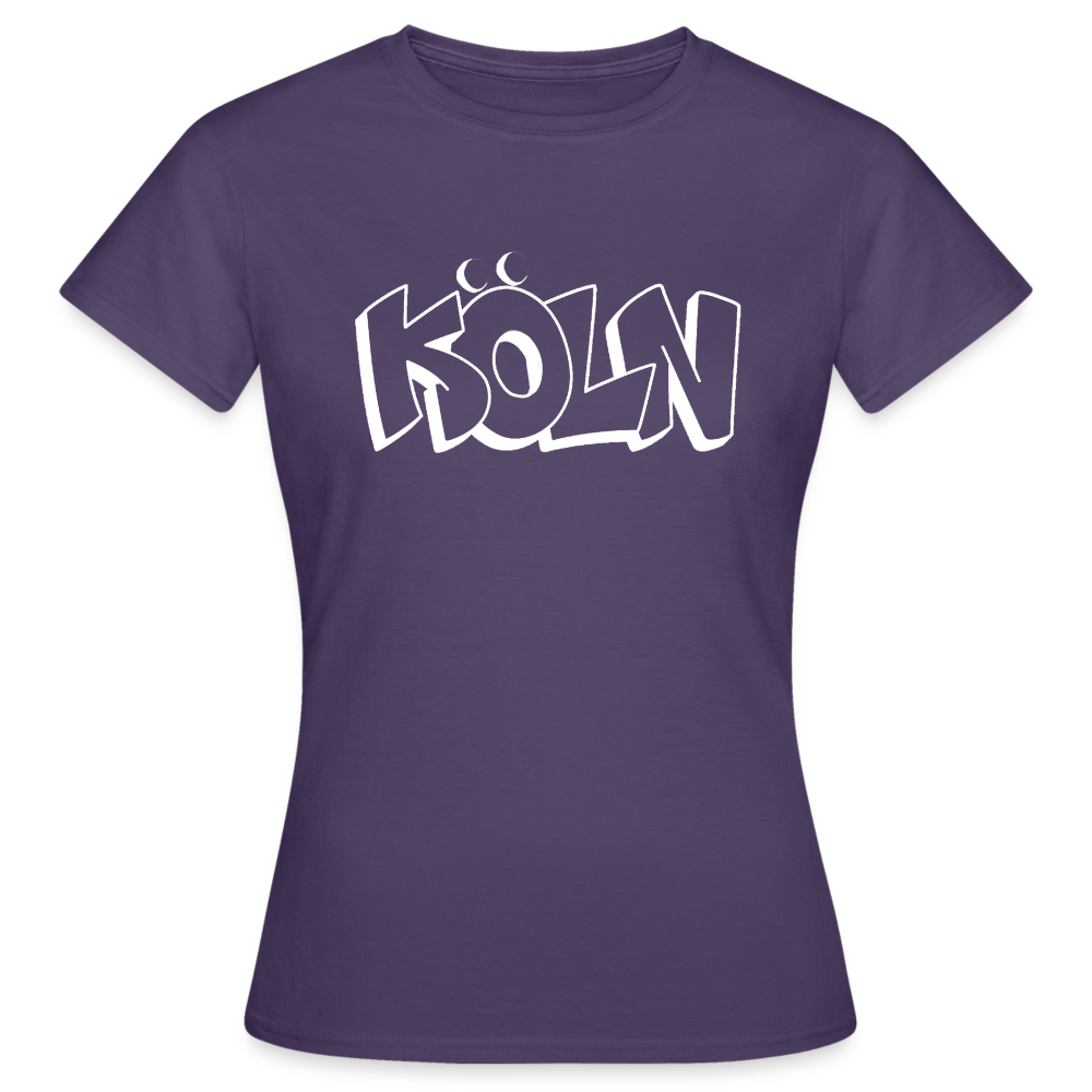 T-Shirt Ladies Köln "Graffiti" Bright Edition - dark purple