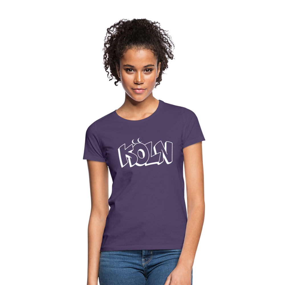 T-Shirt Ladies Köln "Graffiti" Bright Edition - dark purple