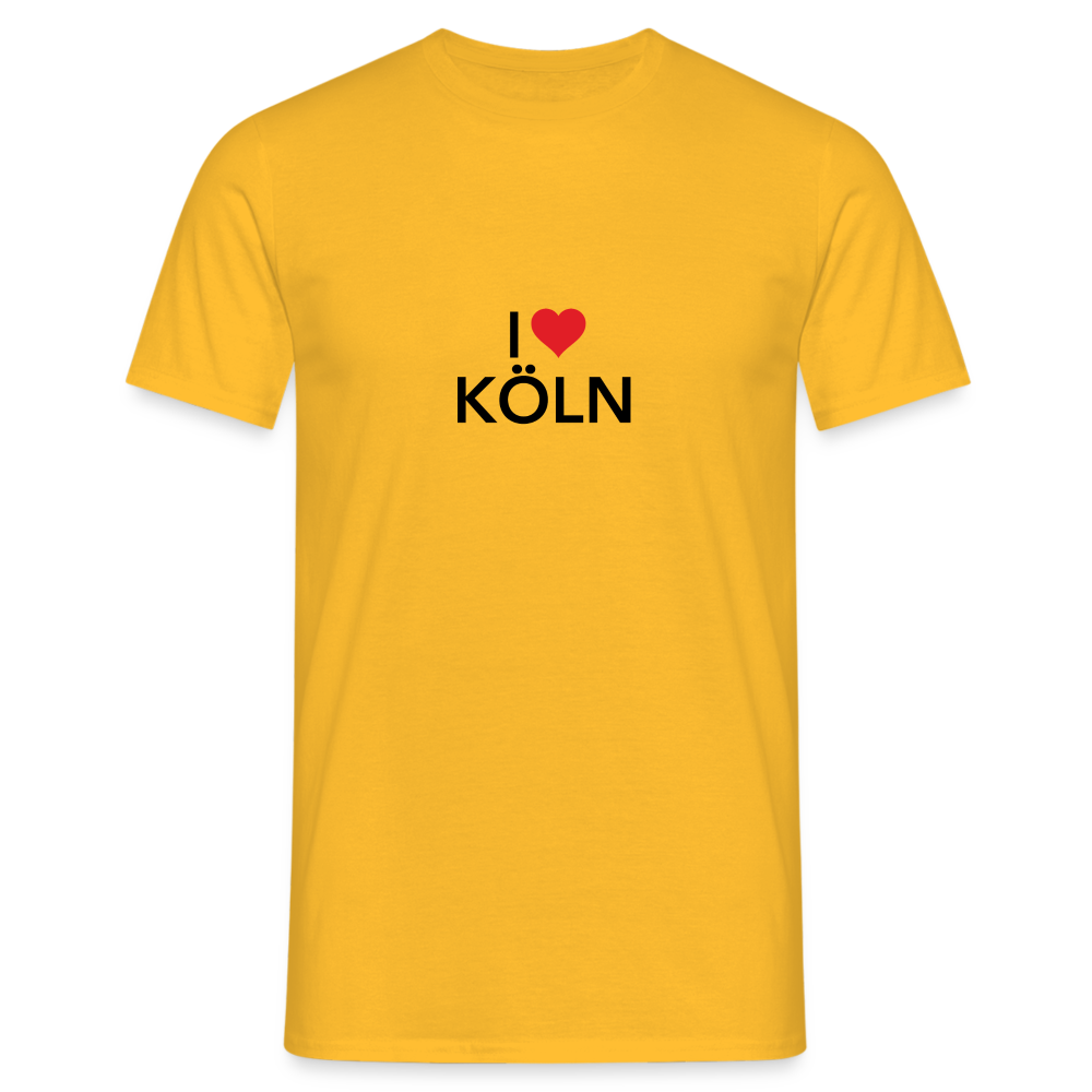 T-Shirt "I Love Köln" - yellow
