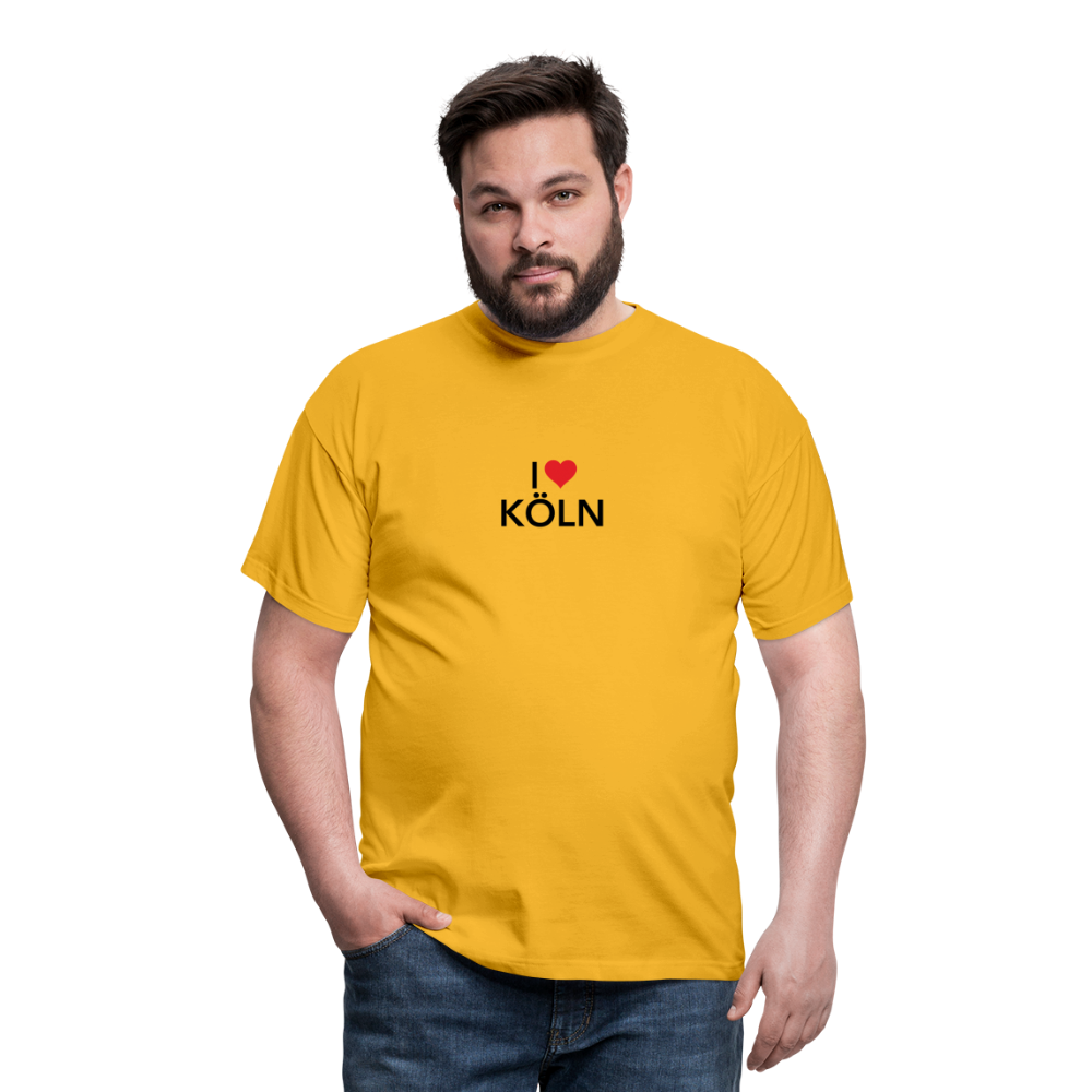 T-Shirt "I Love Köln" - yellow