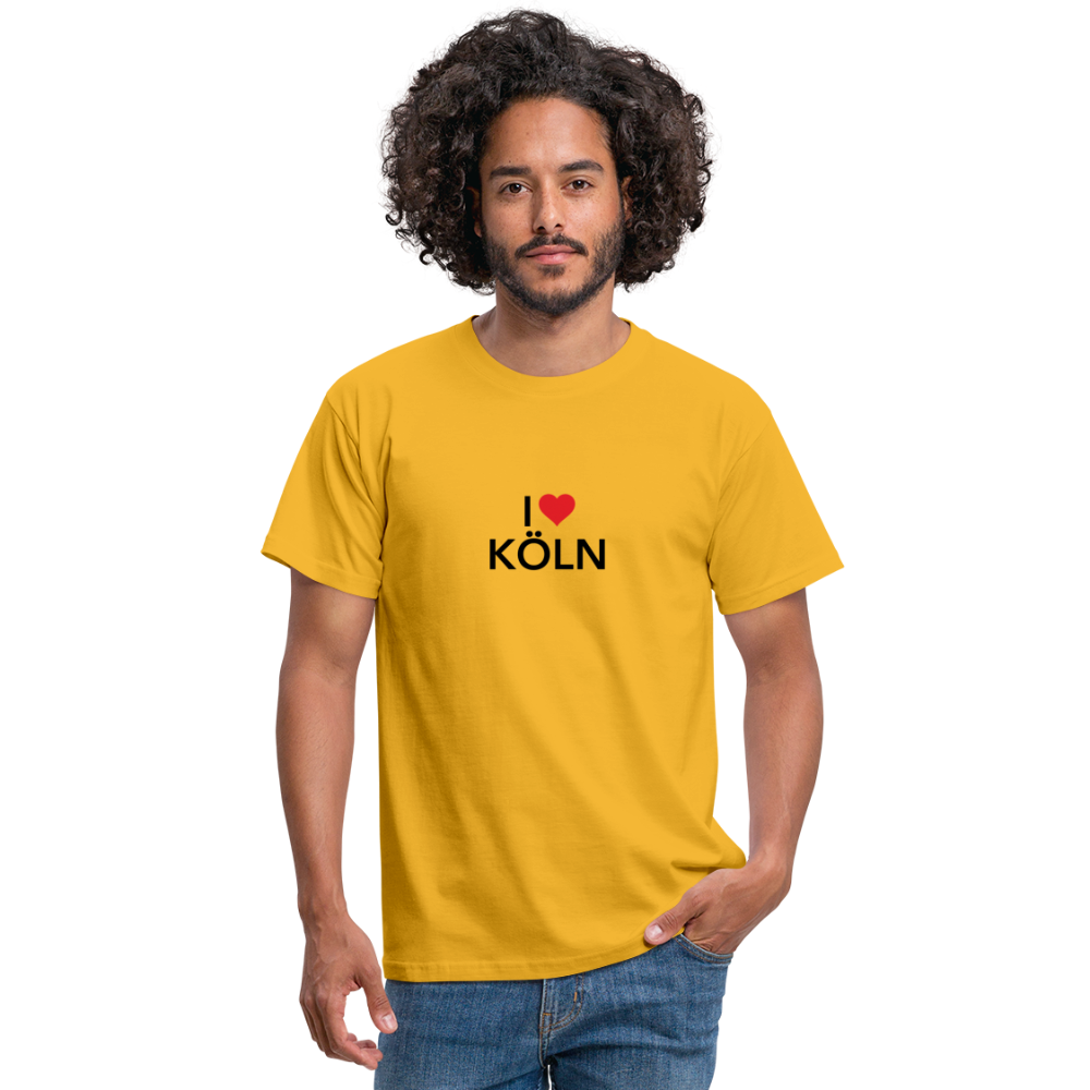 T-Shirt "I Love Köln" - yellow