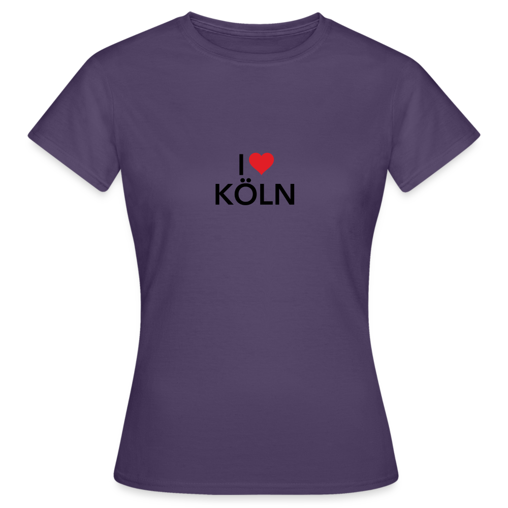 T-Shirt Ladies "I Love Köln" - dark purple