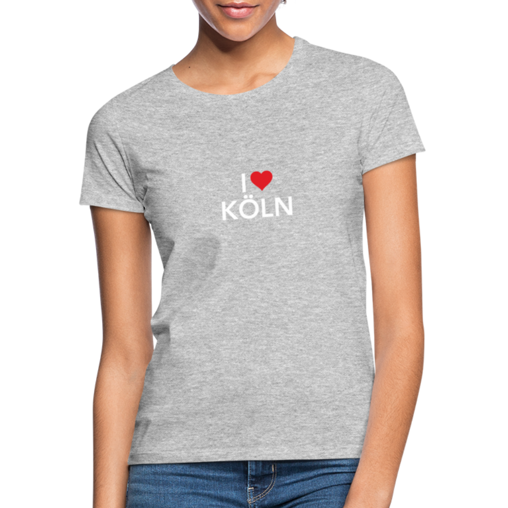 T-Shirt Ladies "I Love Köln" Bright Edition - heather grey