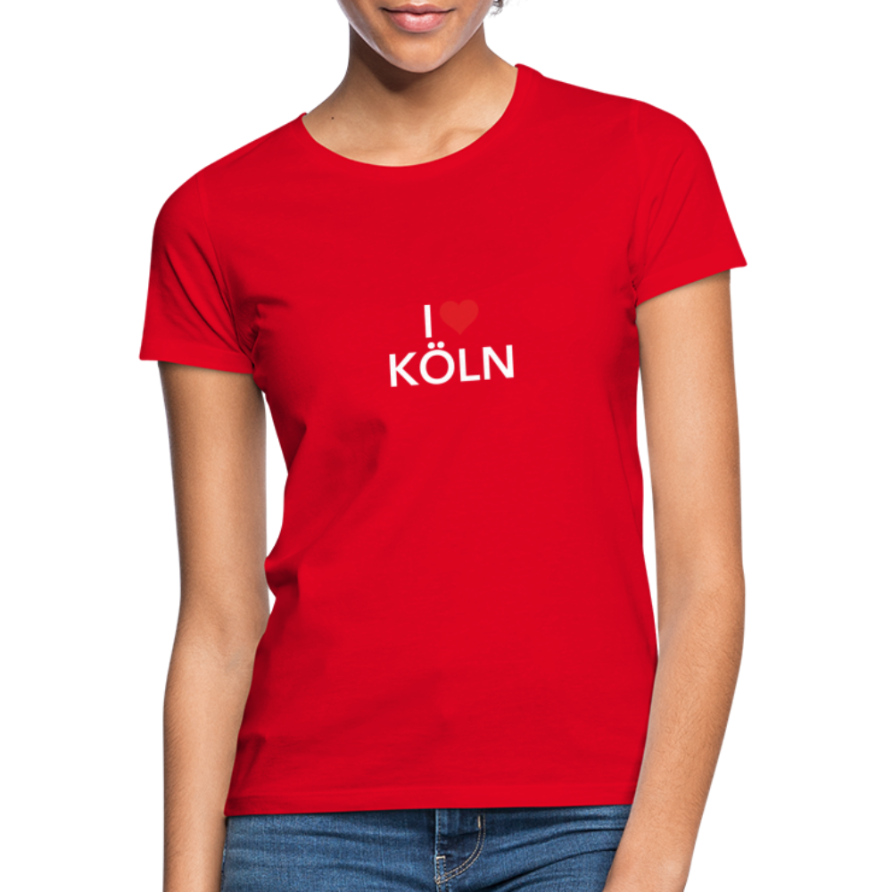 T-Shirt Ladies "I Love Köln" Bright Edition - red