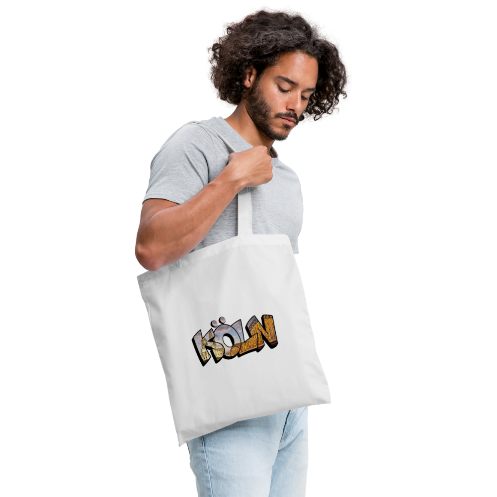 Tote Bag Köln "Skyline Sunset" - white