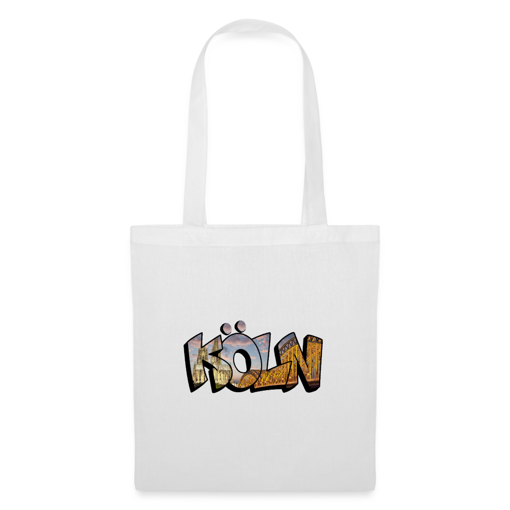 Tote Bag Köln "Skyline Sunset" - white