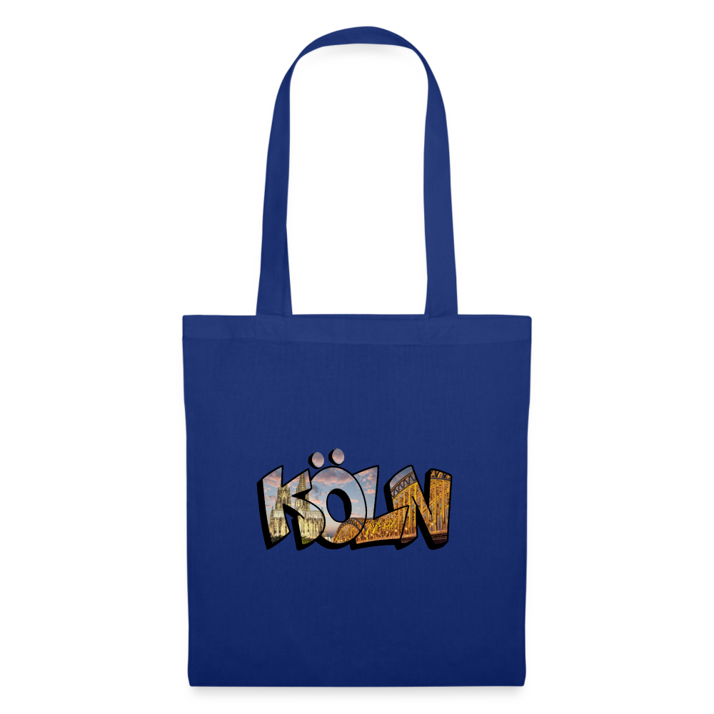 Tote Bag Köln "Skyline Sunset" - royal blue
