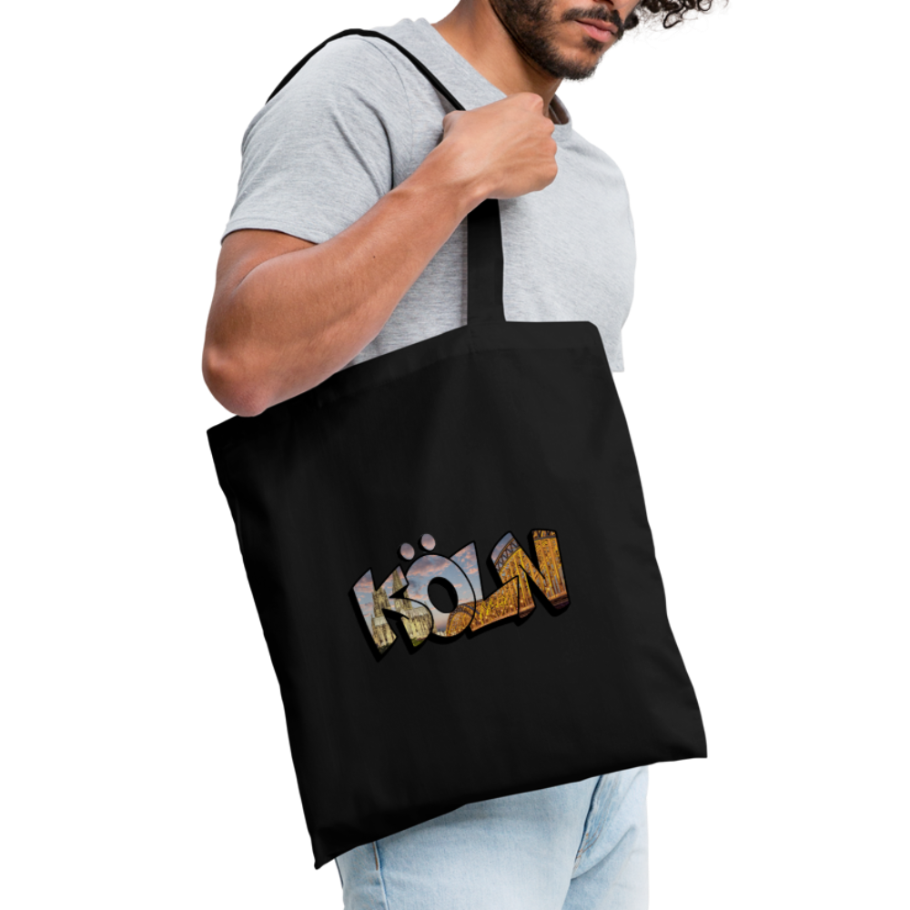 Tote Bag Köln "Skyline Sunset" - black