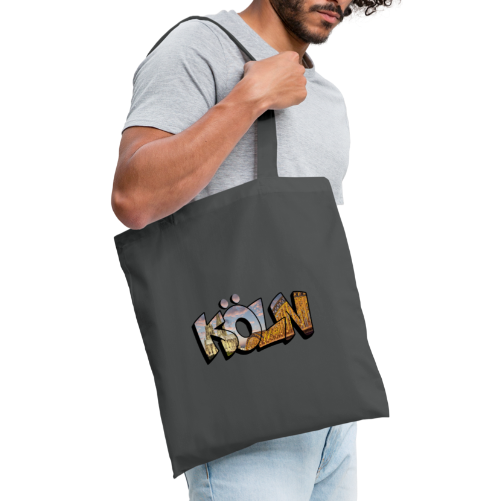 Tote Bag Köln "Skyline Sunset" - graphite grey