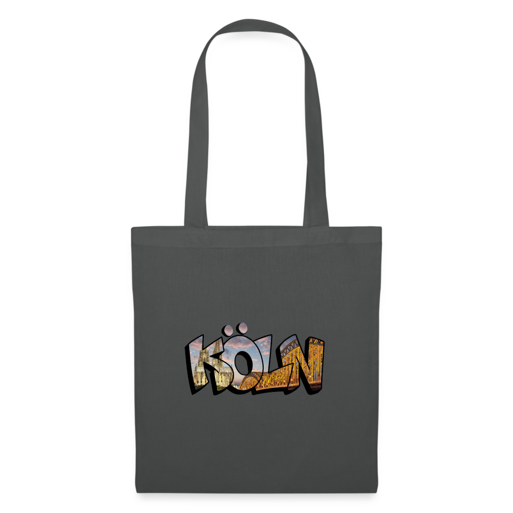 Tote Bag Köln "Skyline Sunset" - graphite grey