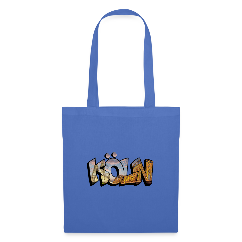 Tote Bag Köln "Skyline Sunset" - light blue