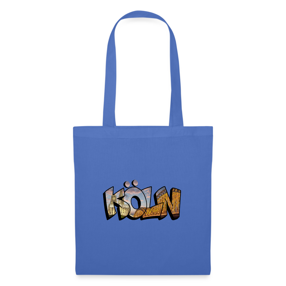 Tote Bag Köln "Skyline Sunset" - light blue