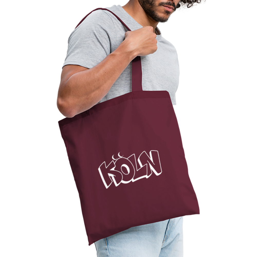 Tote Bag Köln "Graffiti" Bright Edition - burgundy