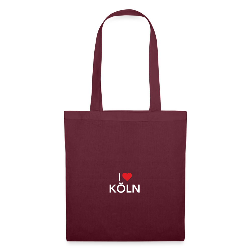 Tote Bag "I Love Köln" - burgundy