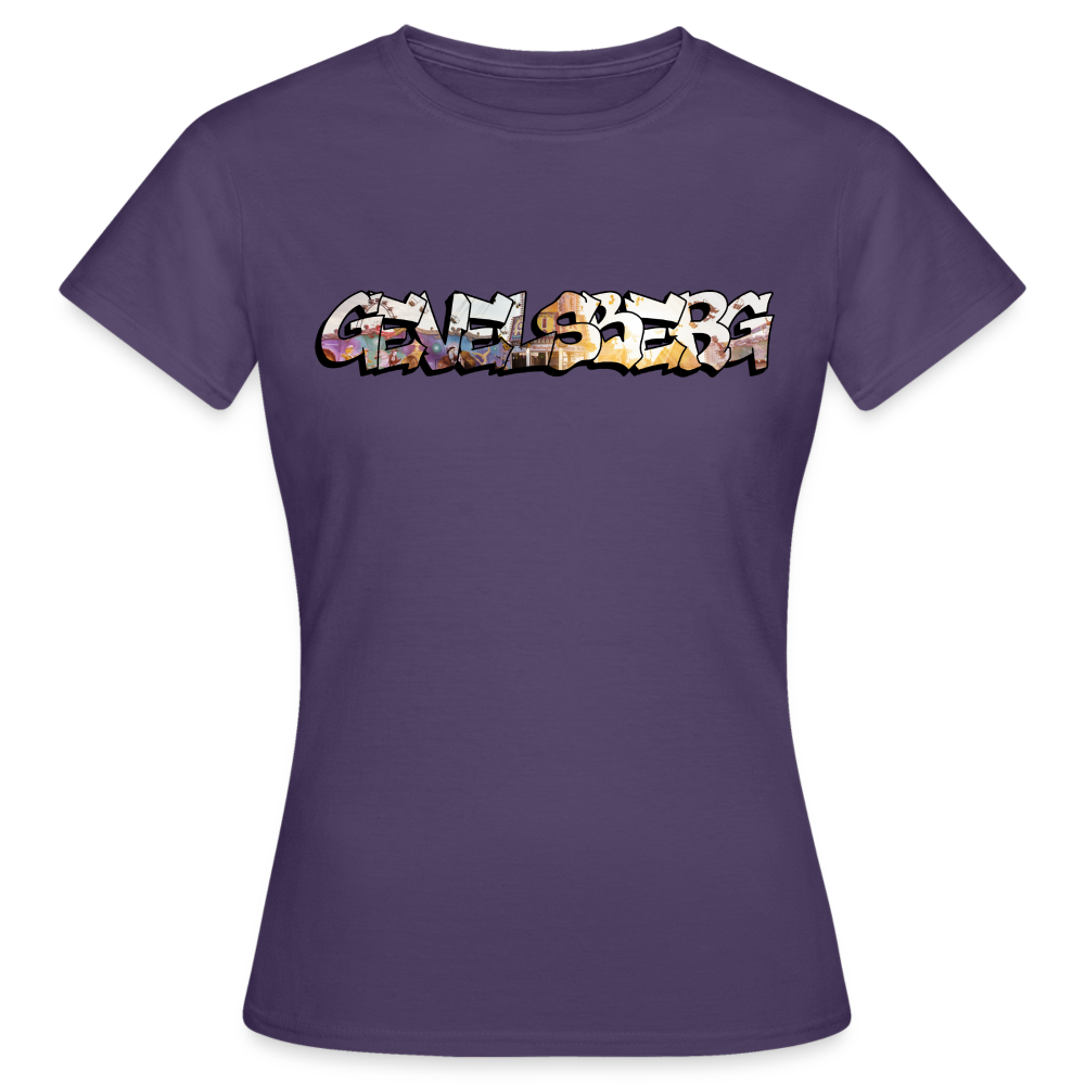 T-Shirt Ladies Gevelsberg "Kirmes Sunset" - dark purple