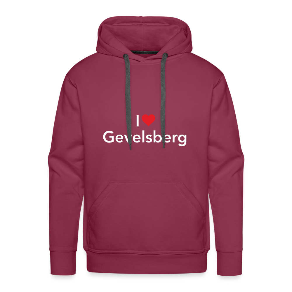 Hoodie "I Love Gevelsberg" Bright Edition - bordeaux