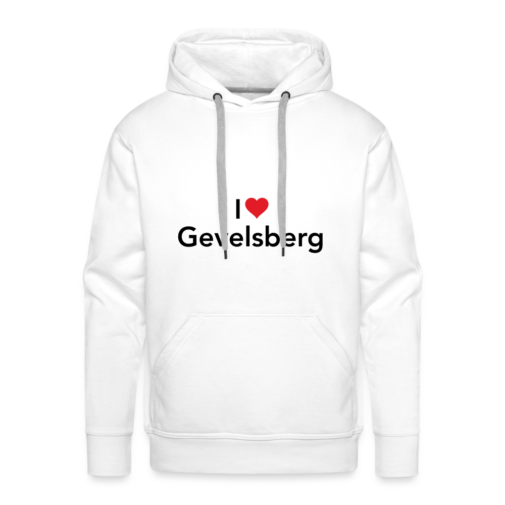 Hoodie "I Love Gevelsberg" Dark Edition - white