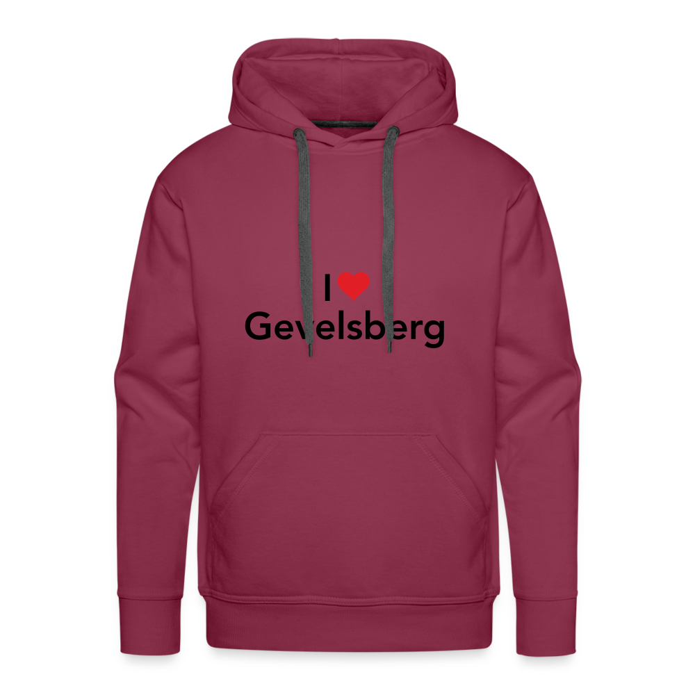 Hoodie "I Love Gevelsberg" Dark Edition - bordeaux