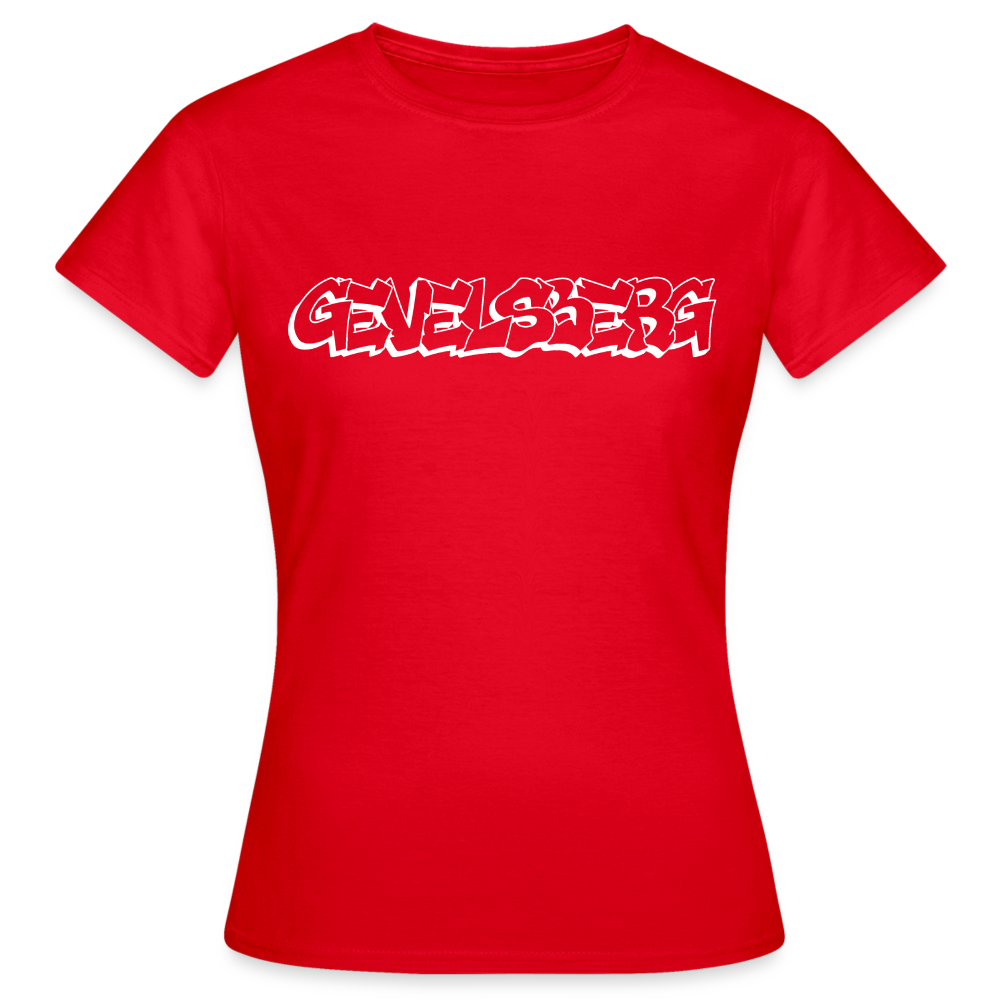 T-Shirt Ladies Gevelsberg "Graffiti" Bright Edition - red