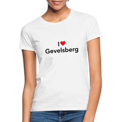 T-Shirt Ladies "I Love Gevelsberg" - white