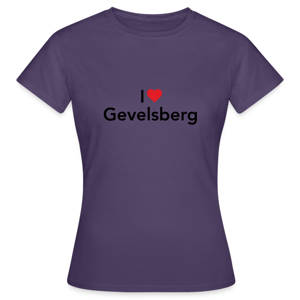 T-Shirt Ladies "I Love Gevelsberg" - dark purple
