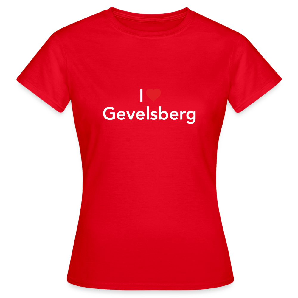 T-Shirt Ladies "I Love Gevelsberg" Bright Edition - red