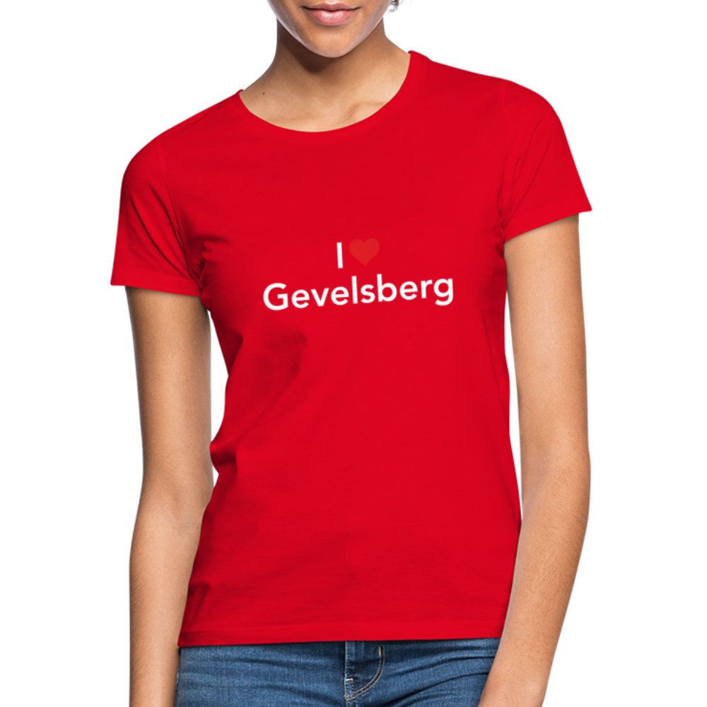T-Shirt Ladies "I Love Gevelsberg" Bright Edition - red