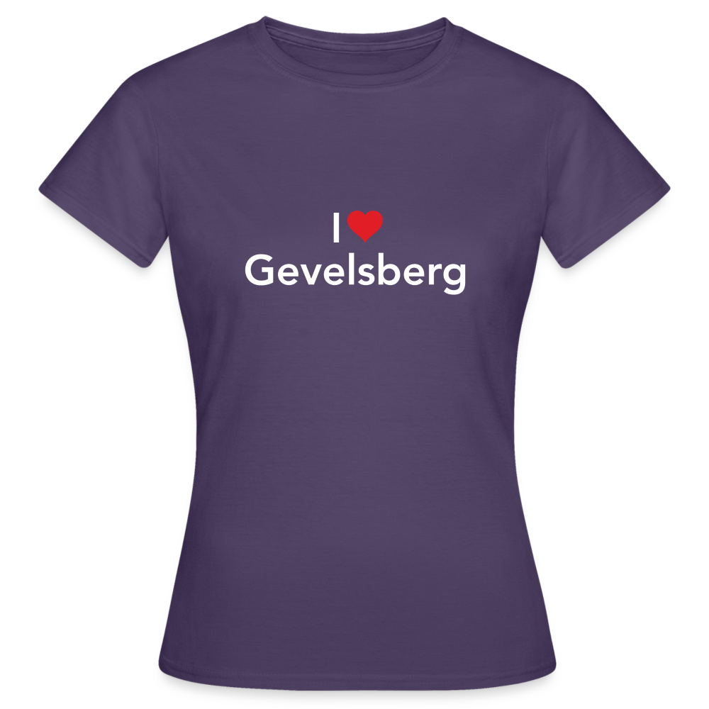 T-Shirt Ladies "I Love Gevelsberg" Bright Edition - dark purple