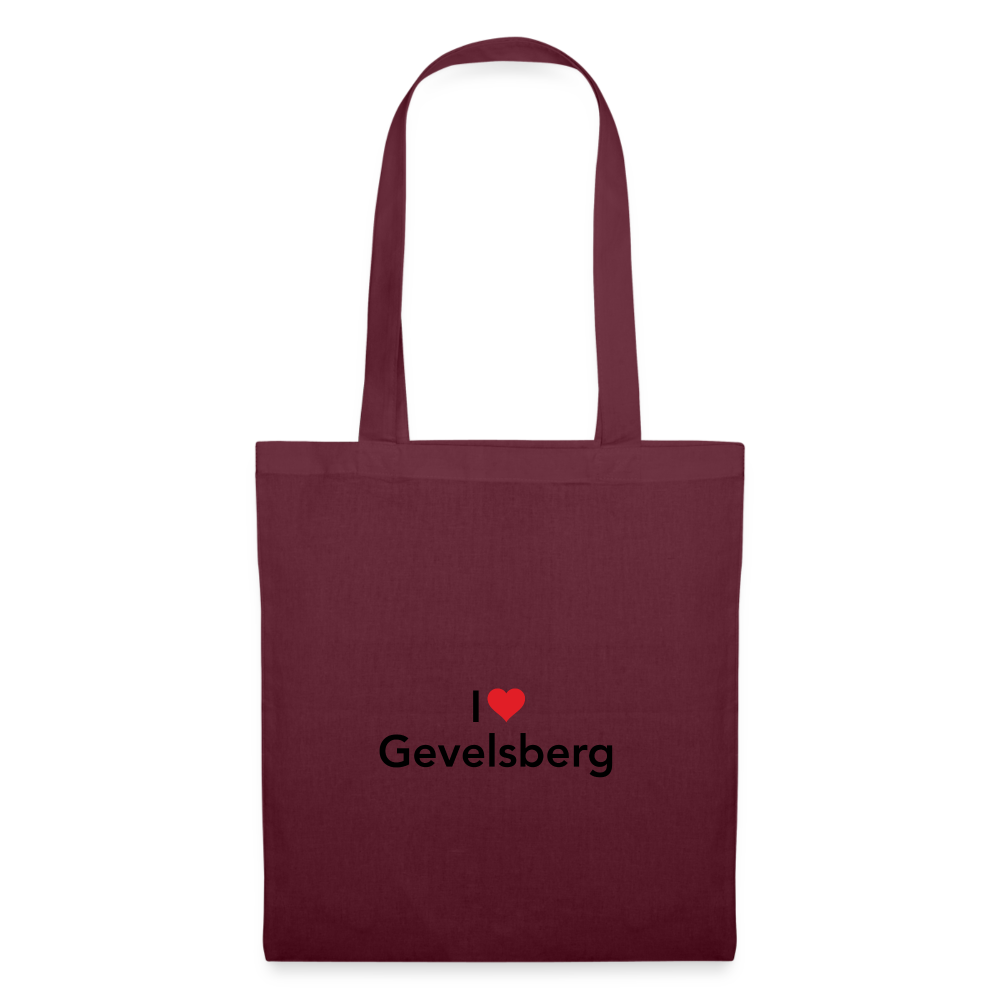 Tote Bag "I Love Gevelsberg" Bright Edition - burgundy