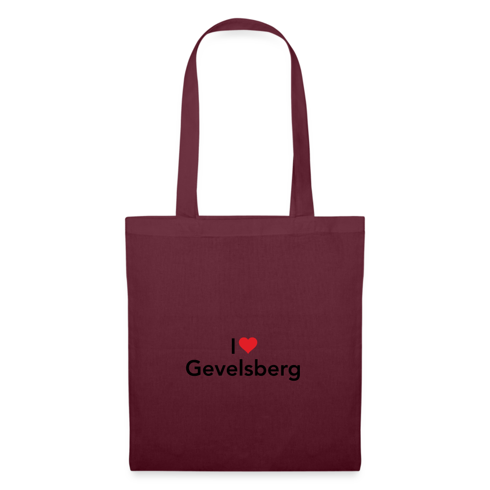 Tote Bag "I Love Gevelsberg" Bright Edition - burgundy