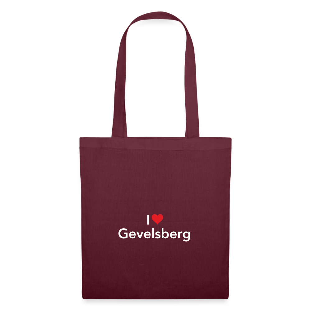 Tote Bag "I Love Gevelsberg" - burgundy