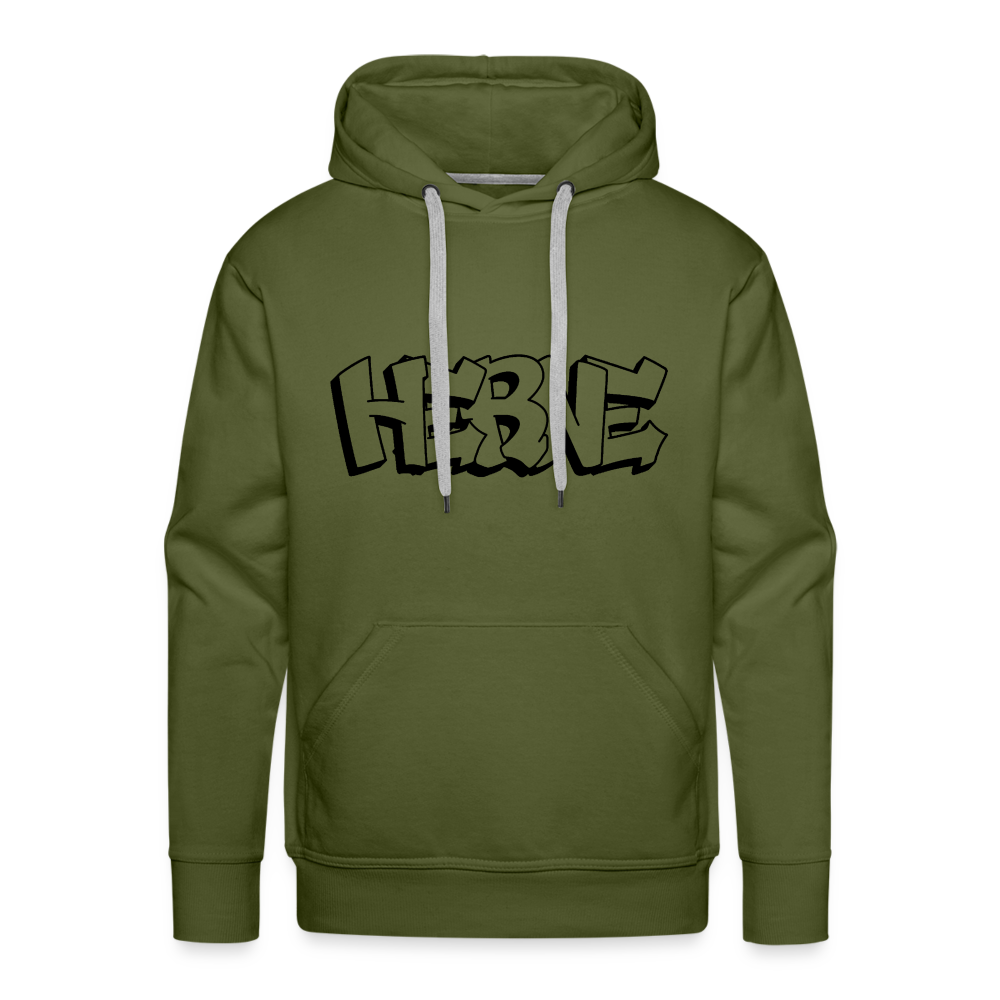 Hoodie Herne "Graffiti" Dark Edition - olive green