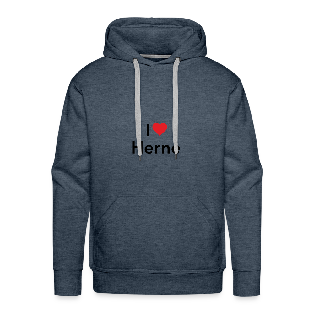 Hoodie "I Love Herne" Dark Edition - heather denim