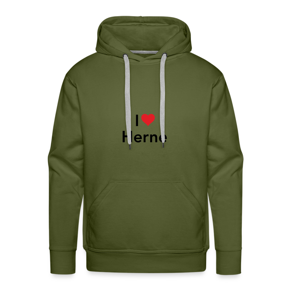 Hoodie "I Love Herne" Dark Edition - olive green