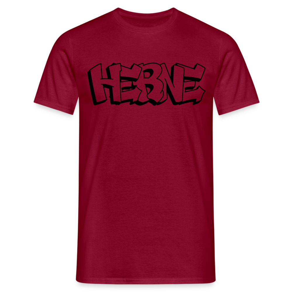 T-Shirt Herne "Graffiti" - brick red