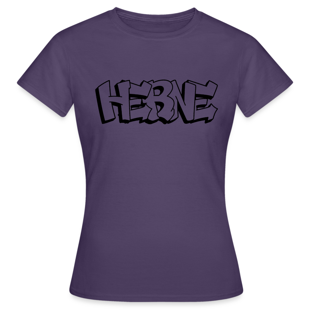 T-Shirt Ladies Herne "Graffiti" - dark purple