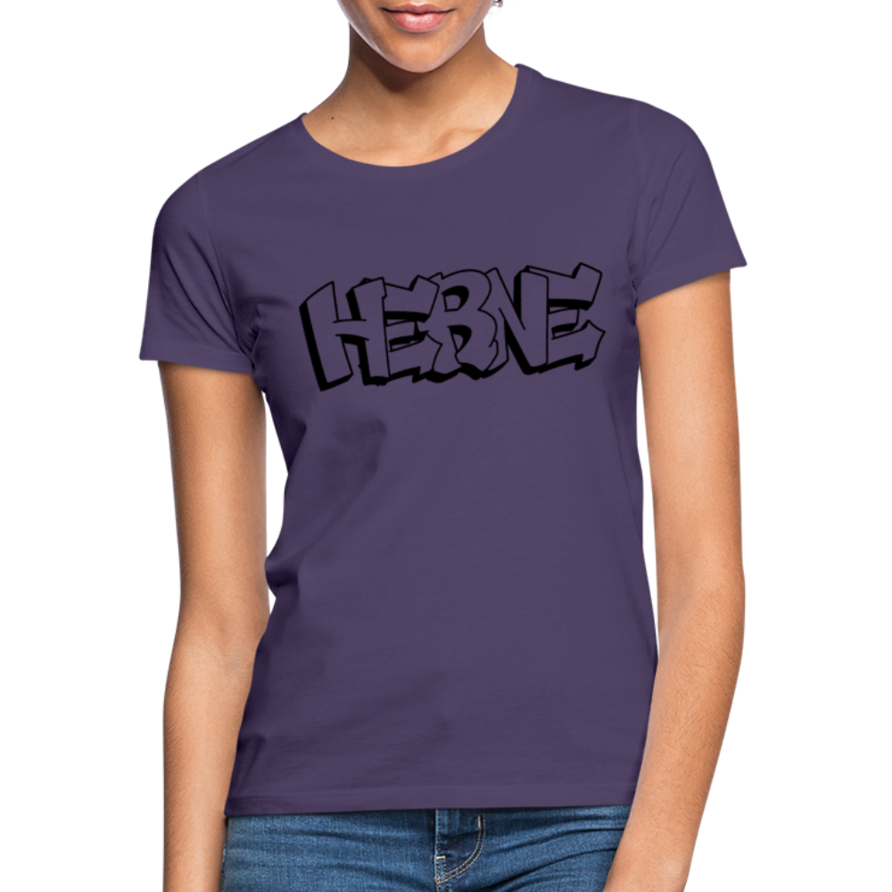 T-Shirt Ladies Herne "Graffiti" - dark purple
