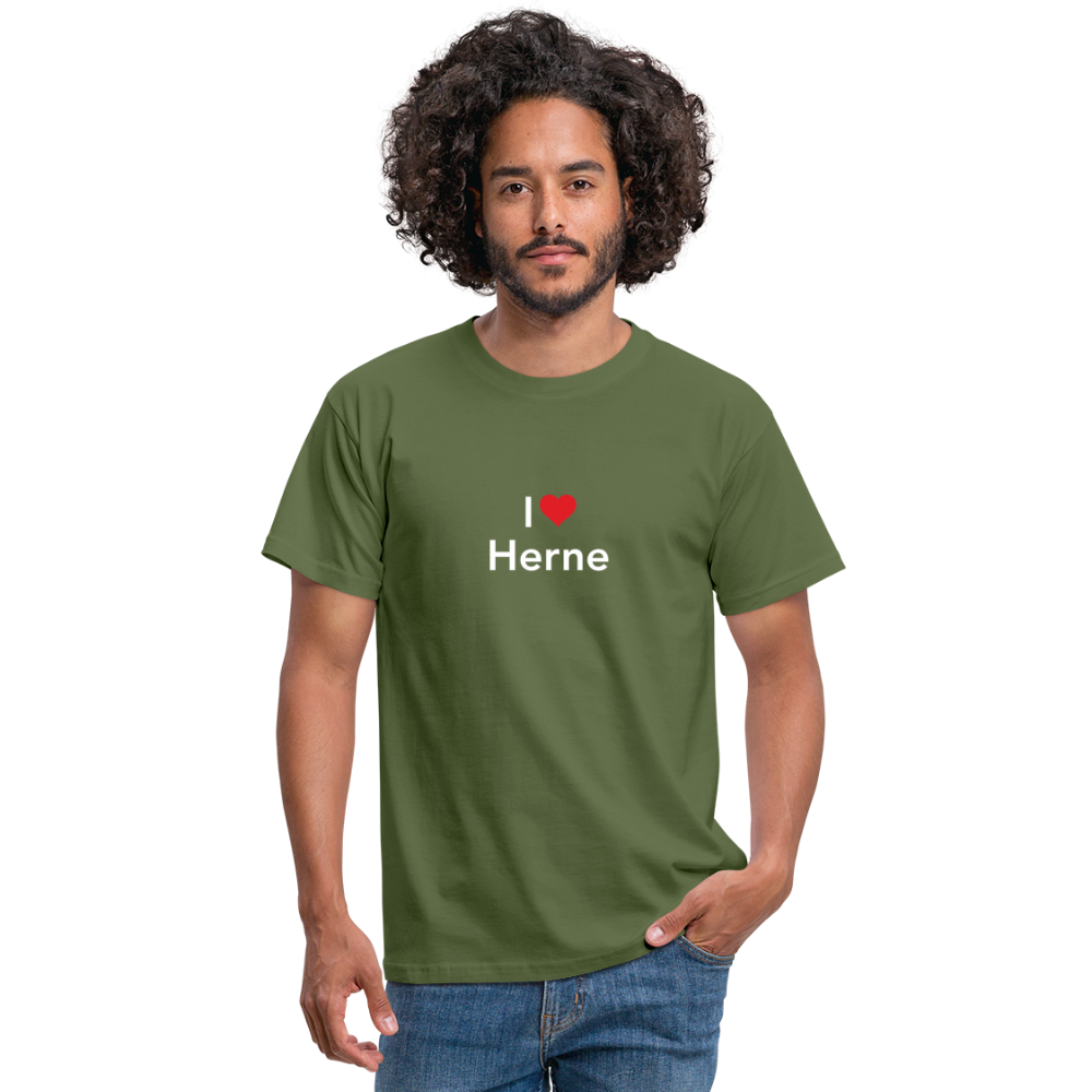 T-Shirt "I Love Herne" Bright Edition - military green