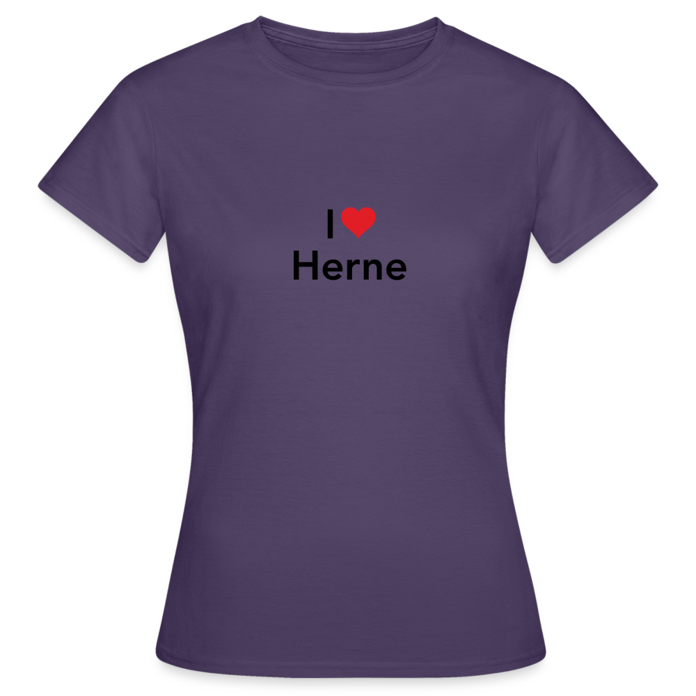 T-Shirt Ladies "I Love Herne" - dark purple