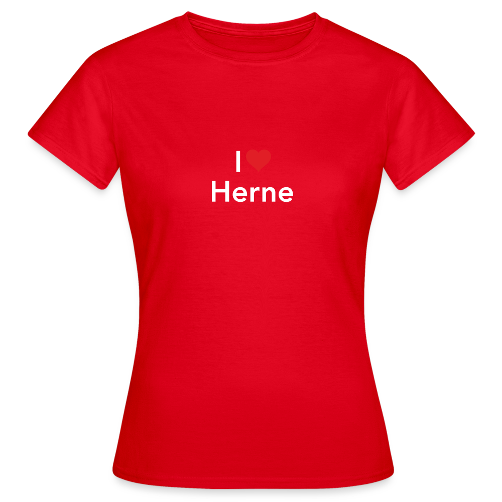 T-Shirt Ladies "I Love Herne" Bright Edition - red