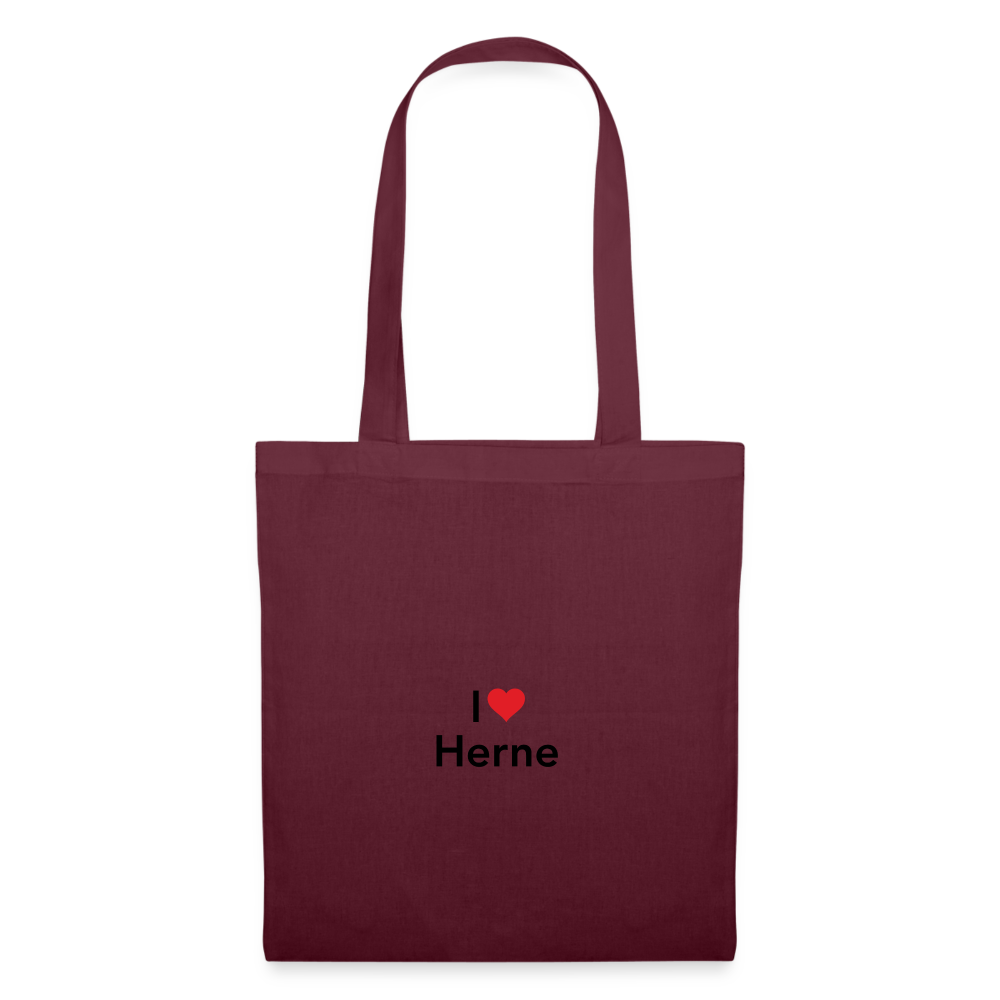 Tote Bag "I Love Herne" Bright Edition - burgundy