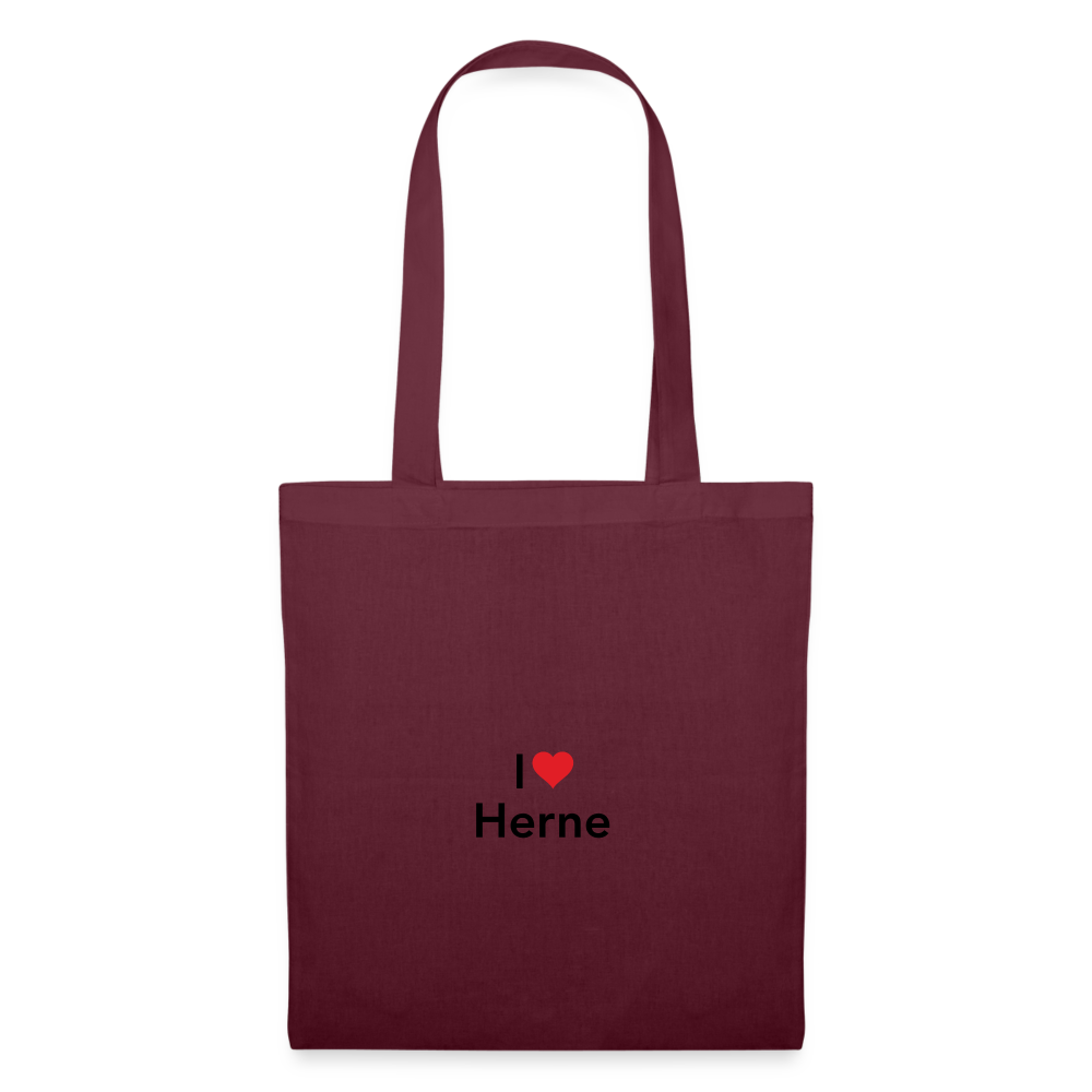 Tote Bag "I Love Herne" Bright Edition - burgundy