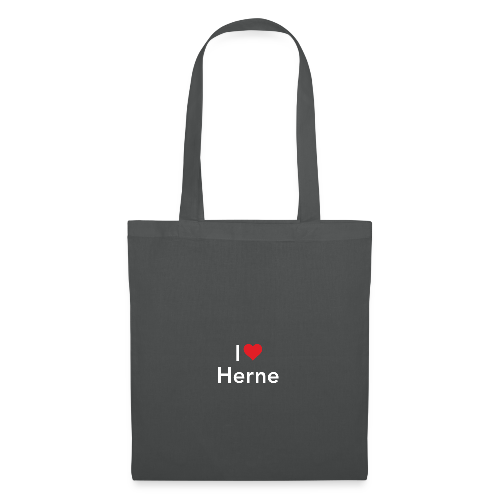 Tote Bag "I Love Herne" - graphite grey