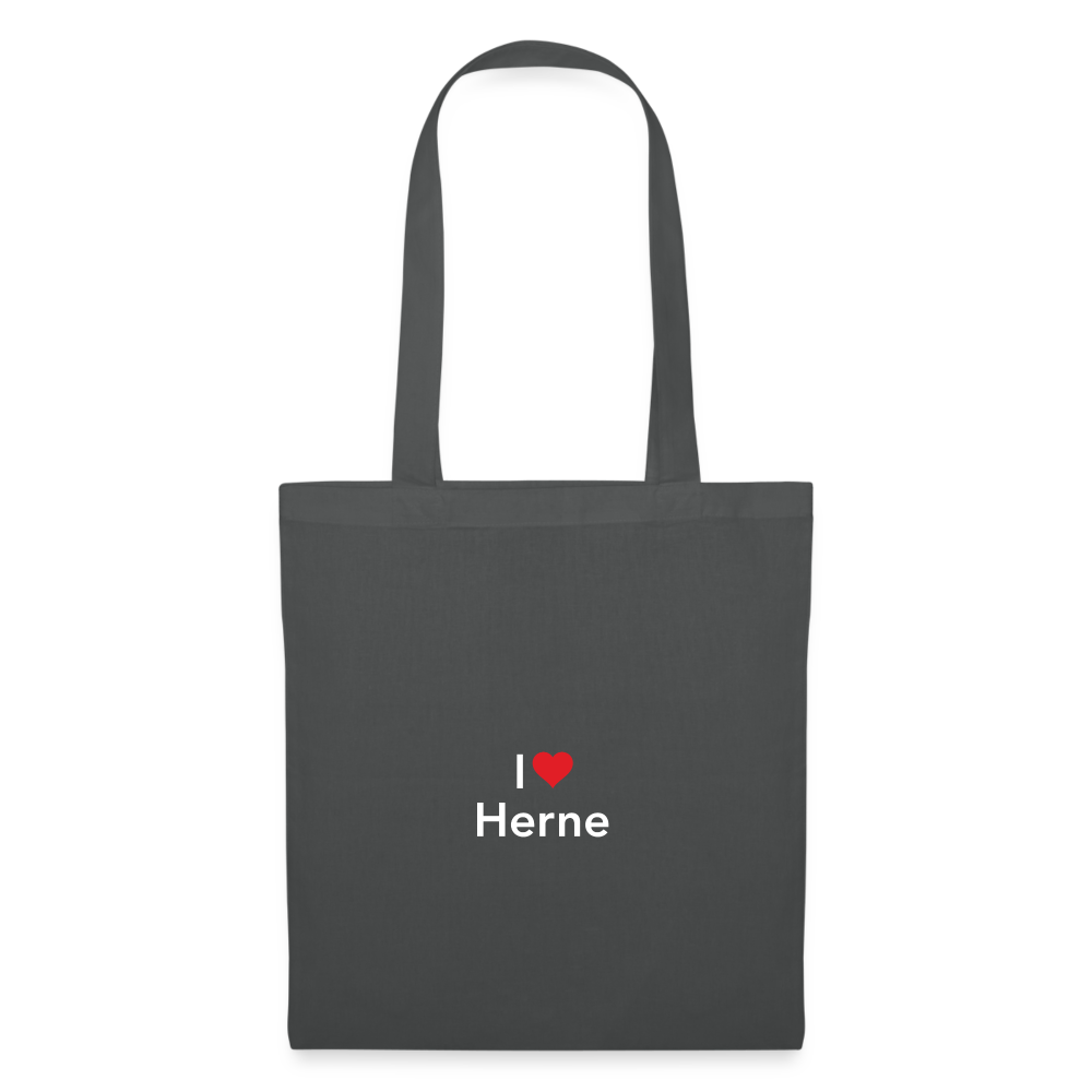 Tote Bag "I Love Herne" - graphite grey