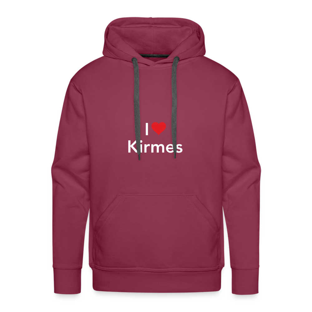 Hoodie "I Love Kirmes" Bright Edition - bordeaux