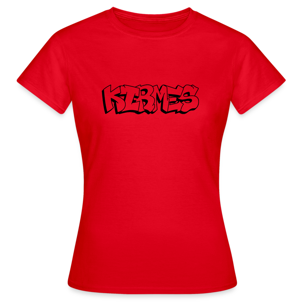 T-Shirt Ladies Kirmes "Graffiti" - red