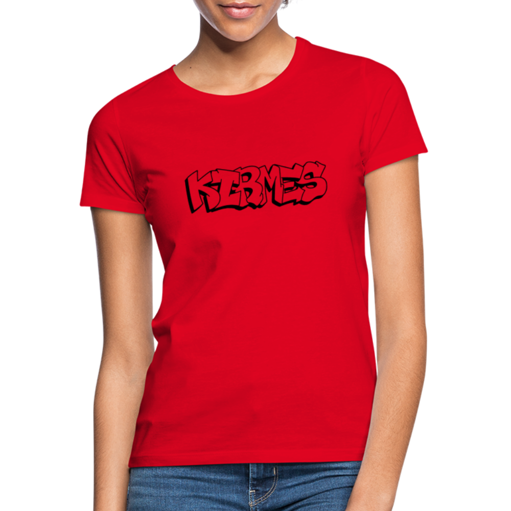 T-Shirt Ladies Kirmes "Graffiti" - red