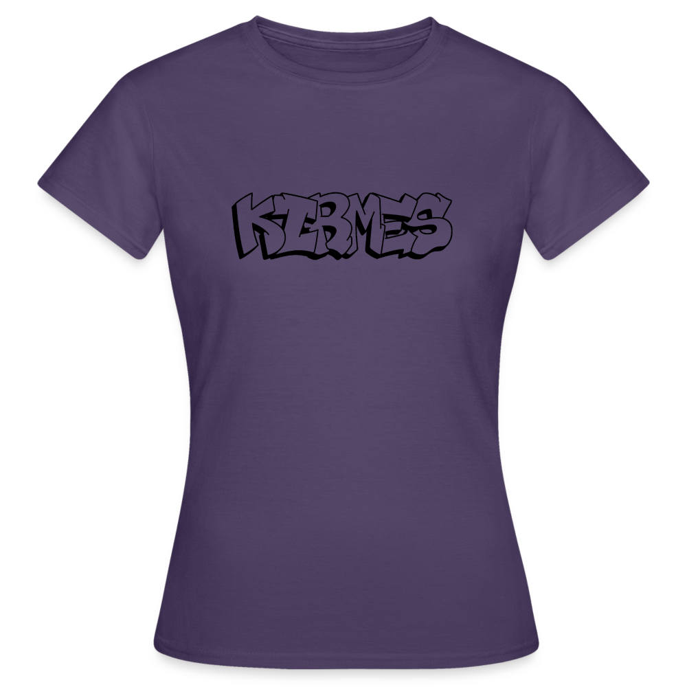 T-Shirt Ladies Kirmes "Graffiti" - dark purple