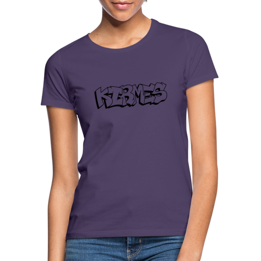 T-Shirt Ladies Kirmes "Graffiti" - dark purple